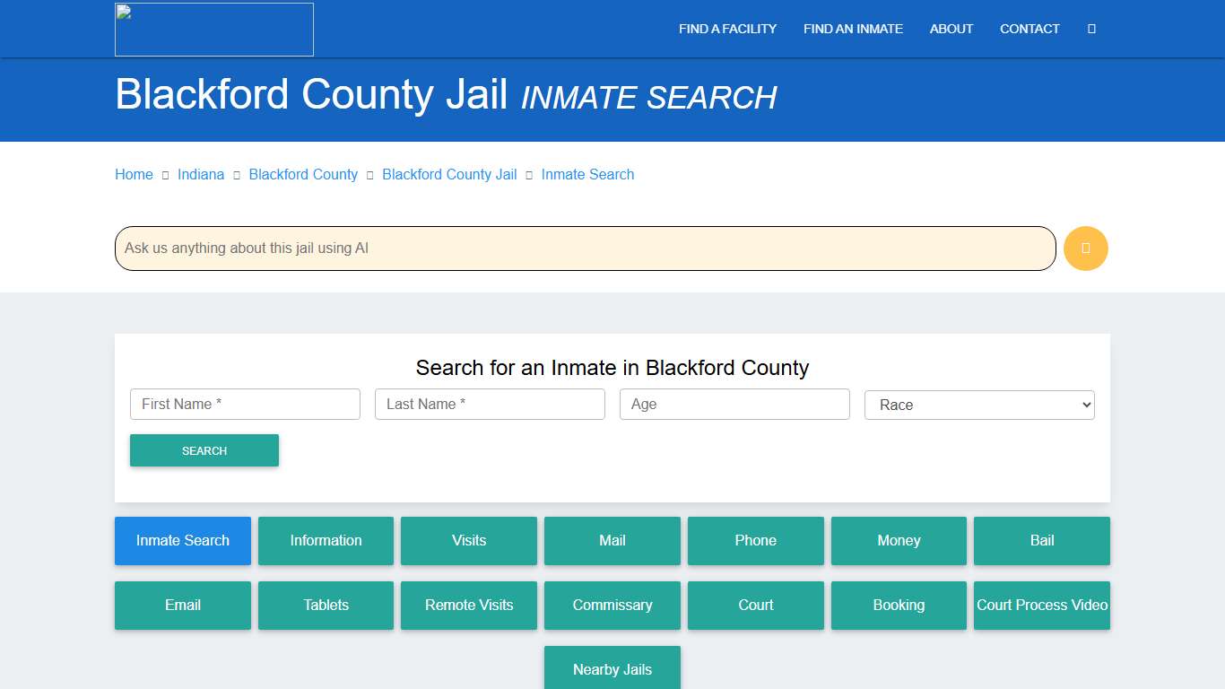 Blackford County Inmate Search & Roster | Find Inmates IN